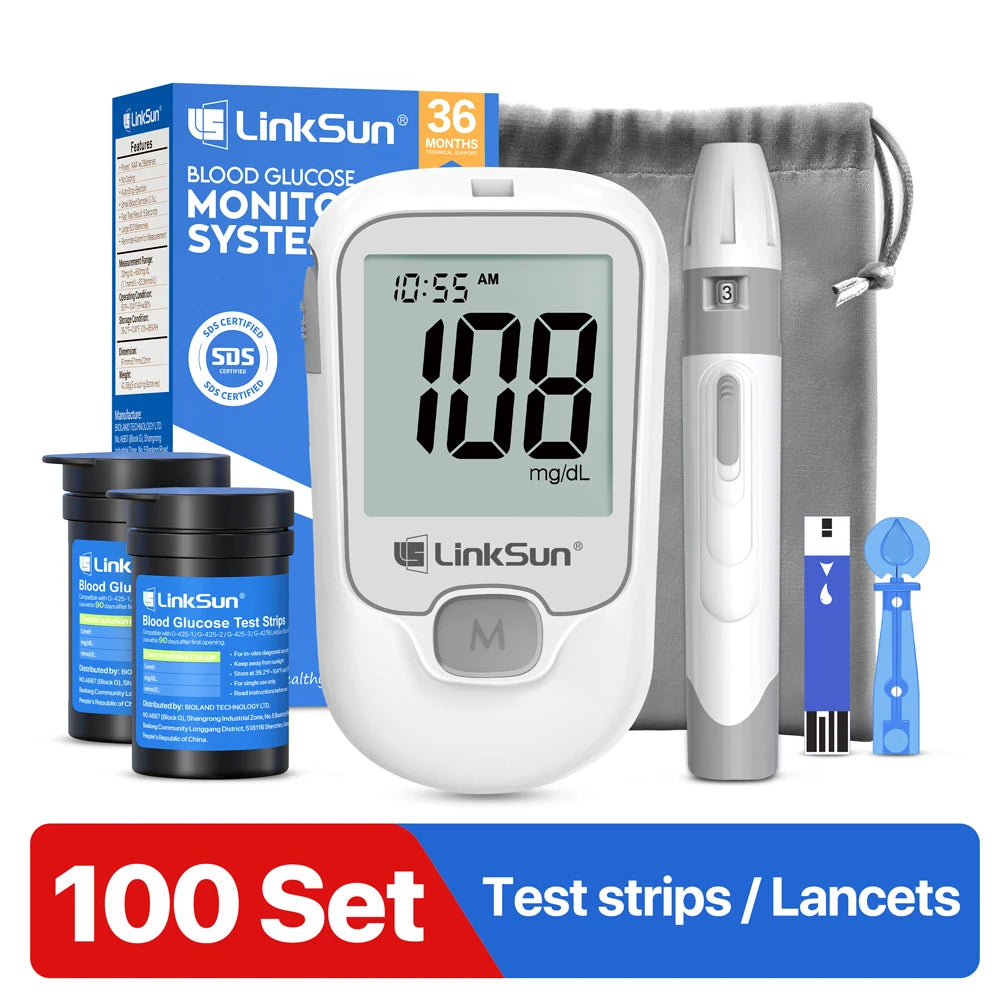 Linksun G-425-3 Blood Glucose Meter Glucometer Kit
