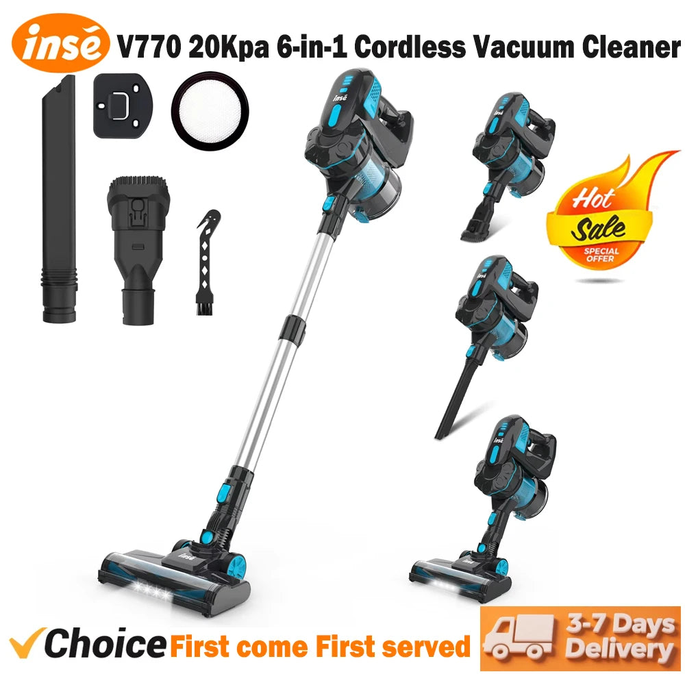 Inse V770 Cordless Handheld Vacuum With Led Light