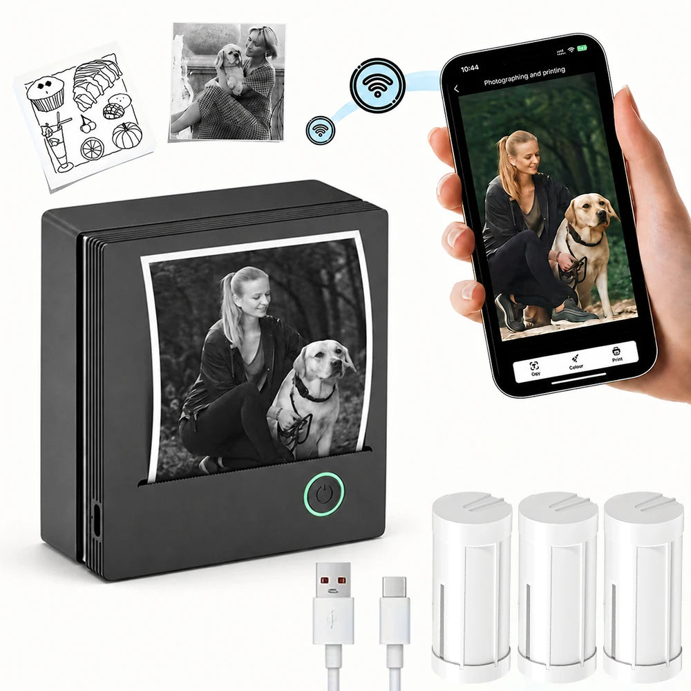 SWIFINT Portable Bluetooth Thermal Printer for Photos and Labels