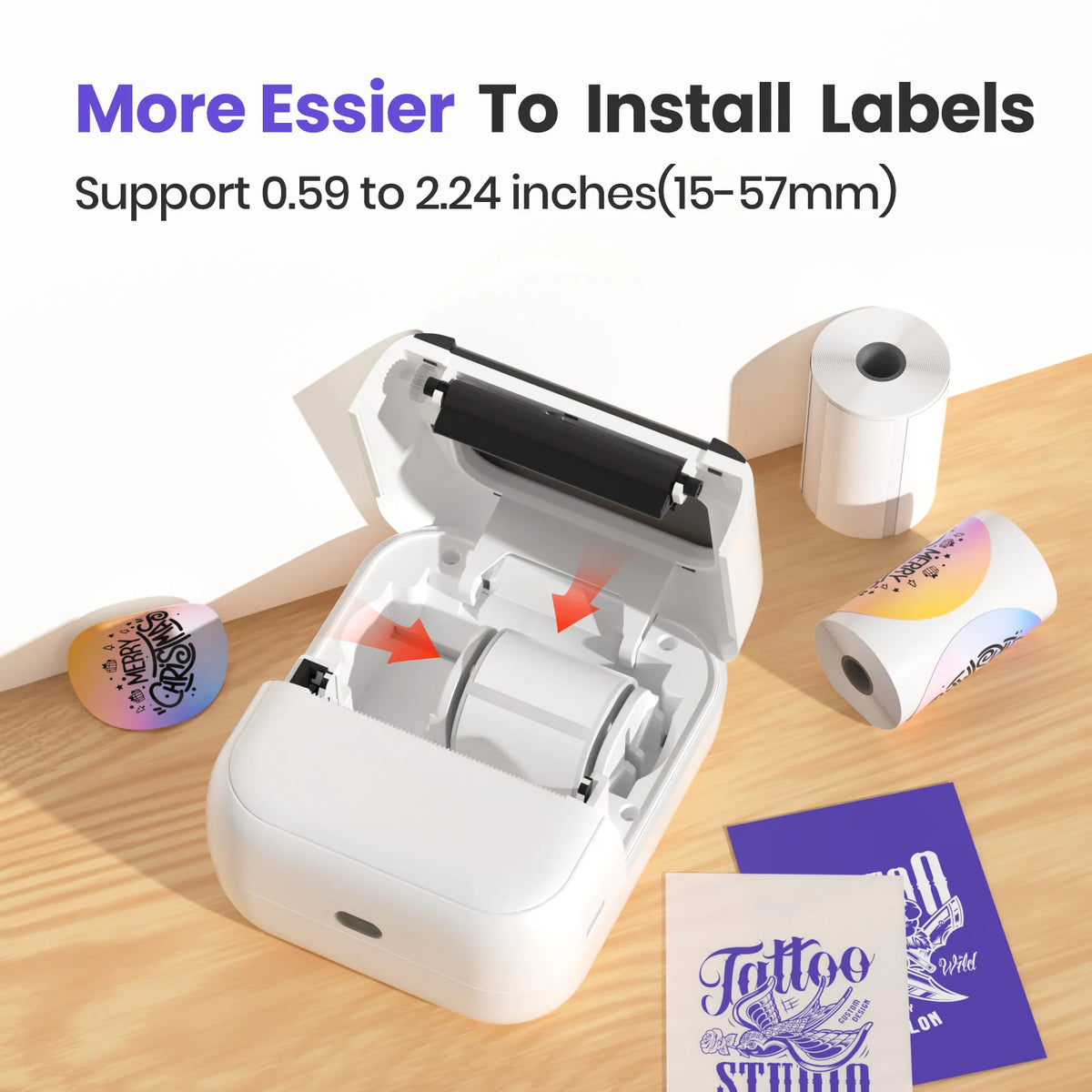 Portable Bluetooth Thermal Label and Tattoo Printer