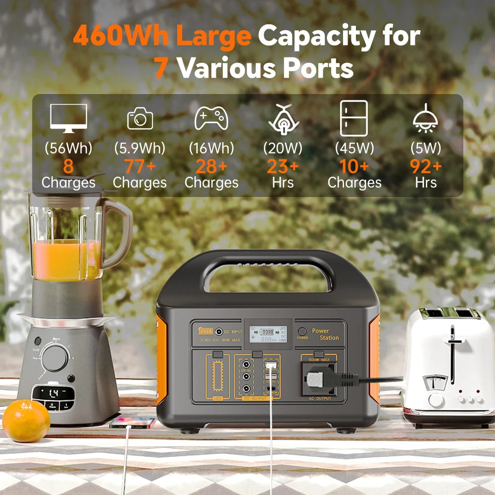 Gaiaray 460.8Wh Portable Power Station Solar Generator 110V