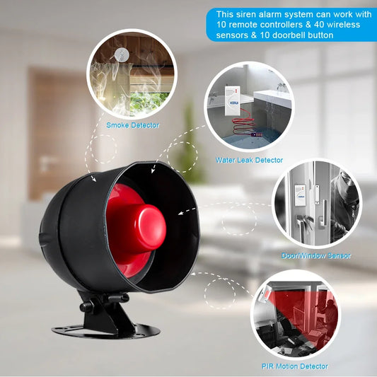 KERUI Wireless Home Alarm System Kit With 110 Decibel Siren