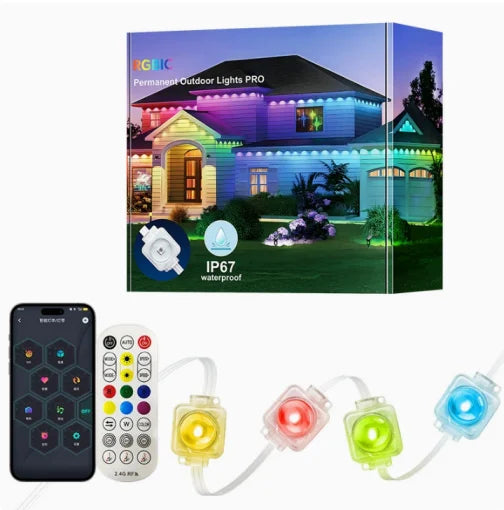 App Controlled Waterproof Outdoor Eaves String Lights