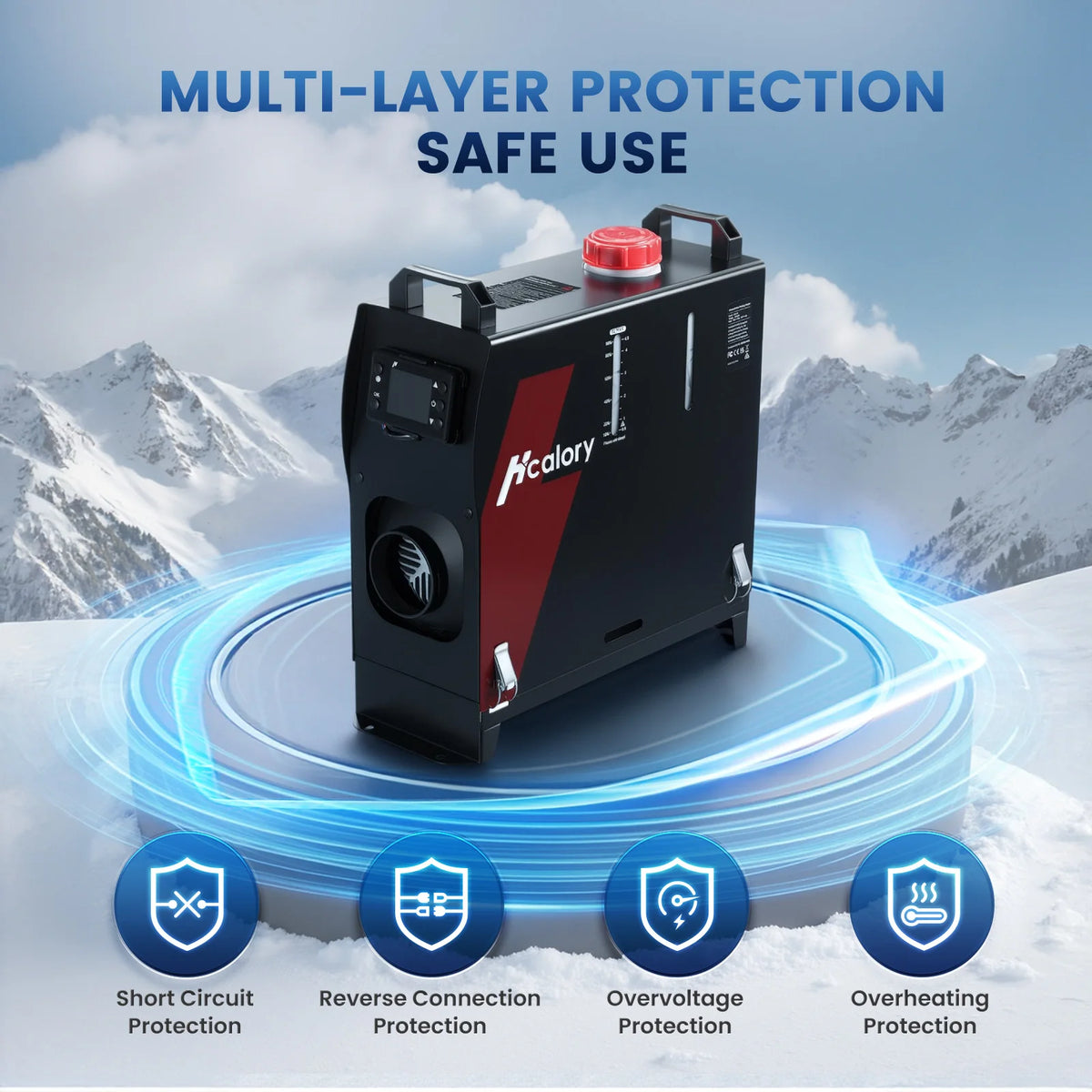 Hcalory 8KW Diesel Auxiliary Heater Bluetooth App Control