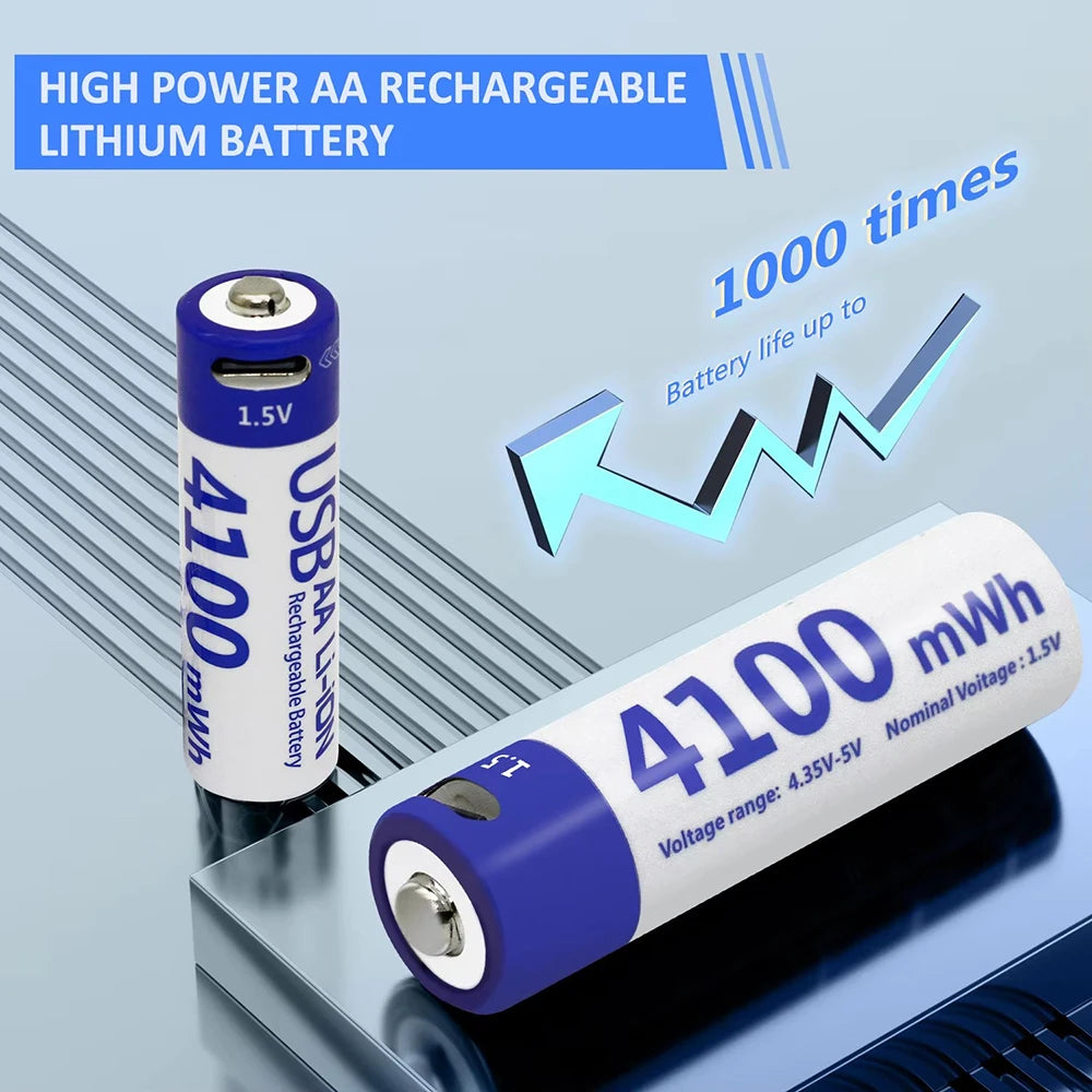 Kuugro 4100mWh USB Rechargeable Battery