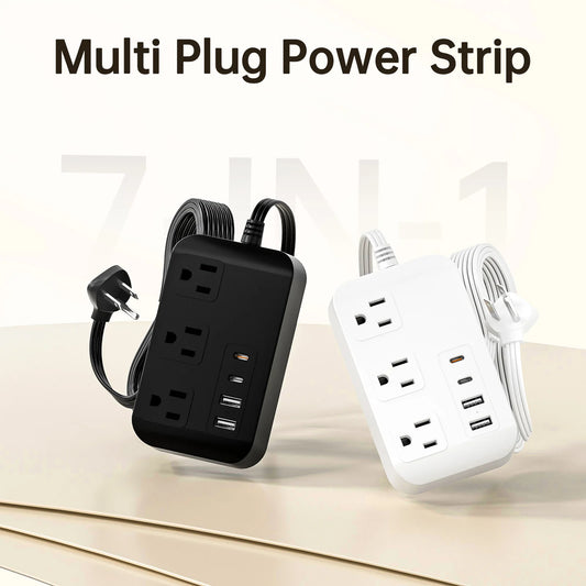 PASSUS US Plug Extension Cord Power Strip PD20W Charging