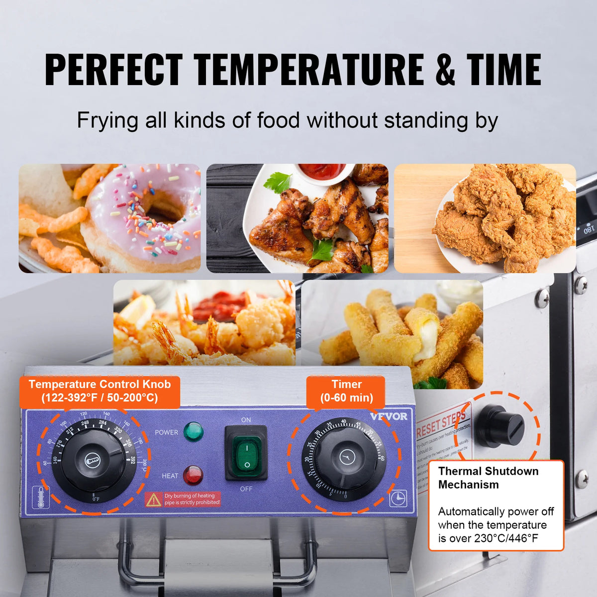 SucceBuy 12L Electric Deep Fryer With Dual Tanks