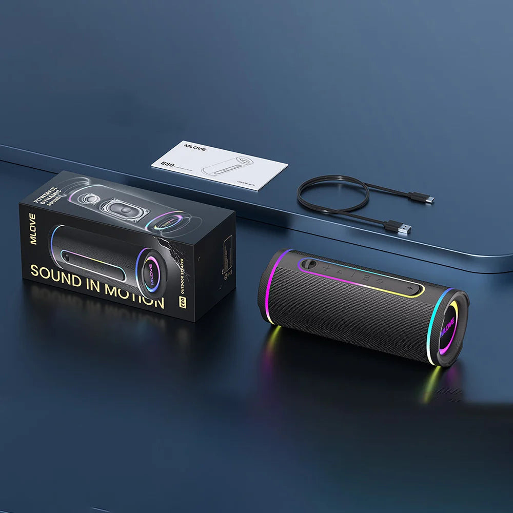 MLOVE E80 Portable Bluetooth Speaker With Dual Sound