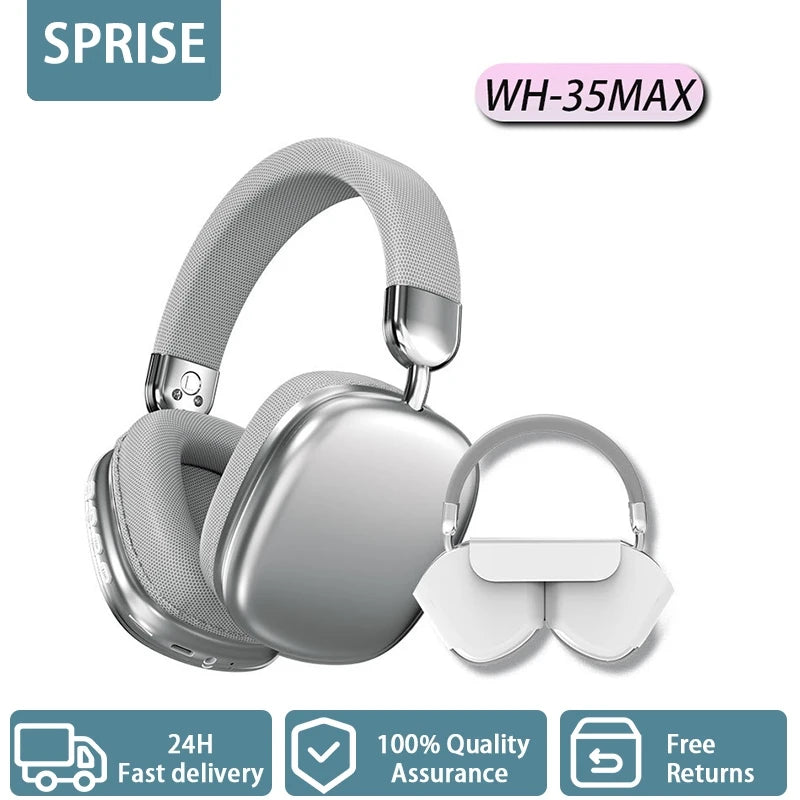 Wireless Bluetooth Over Ear Headphones Noise Cancelling Mic