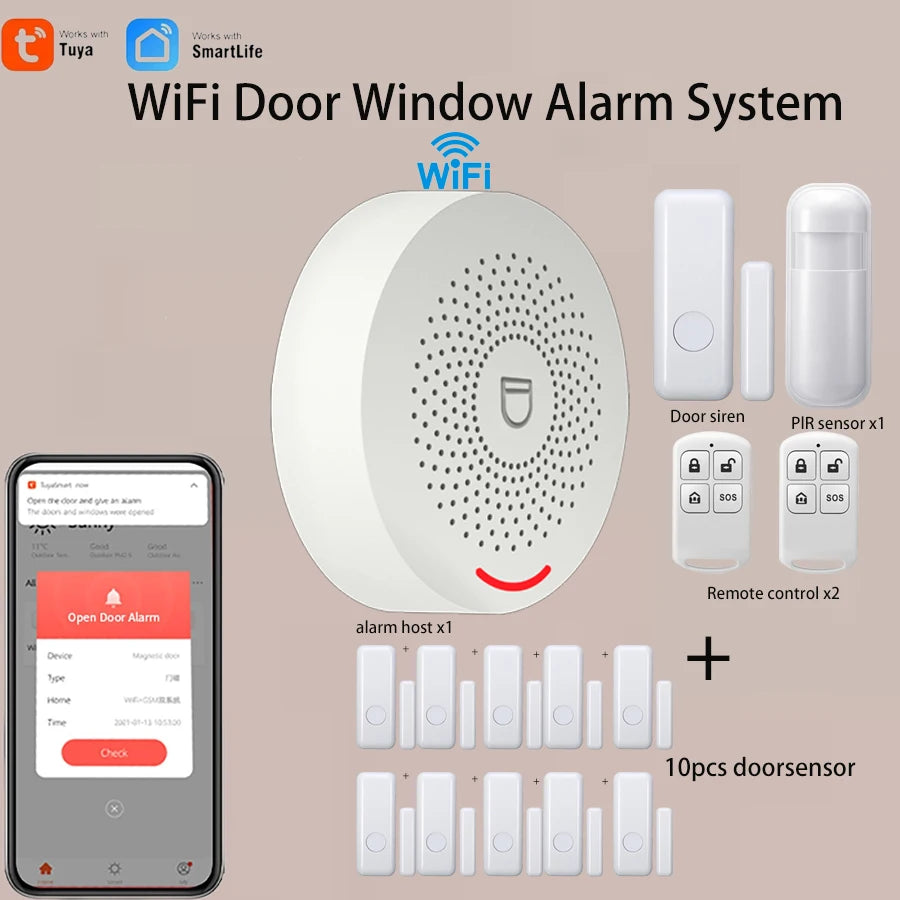 Wireless Home Security System With App Control And Sensors