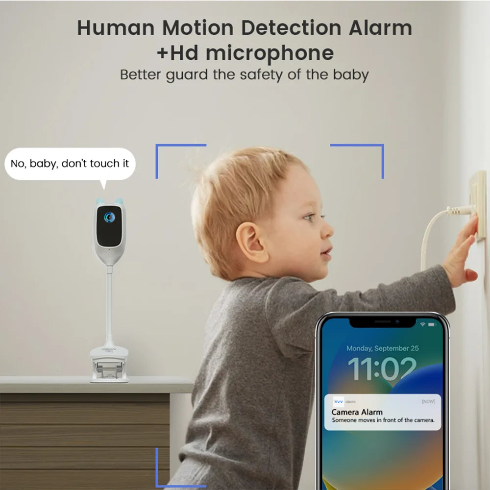 XIAOVV 3MP 2K WiFi Indoor Mini IP Camera Home Security
