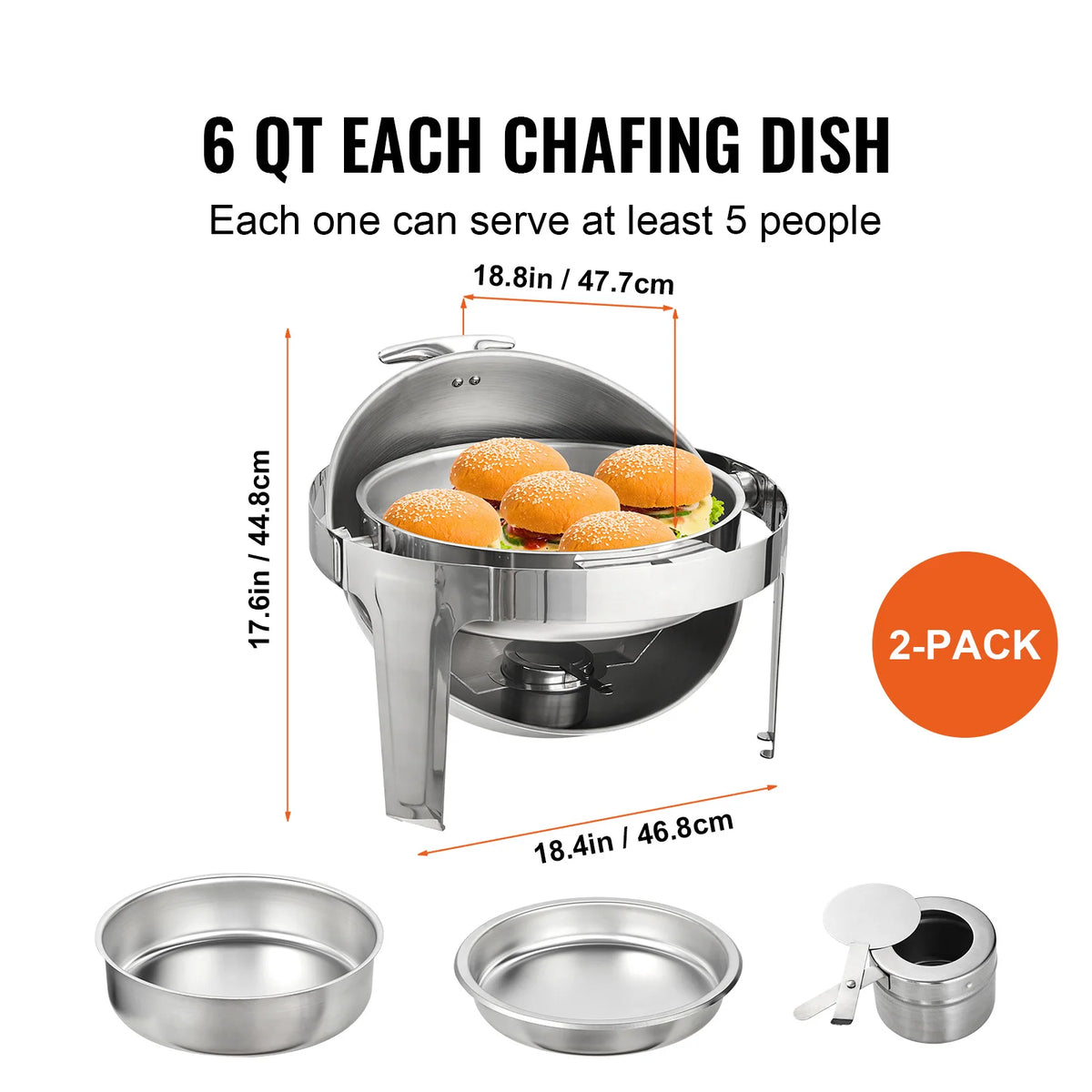 SucceBuy Stainless Steel Chafing Dish Buffet Set