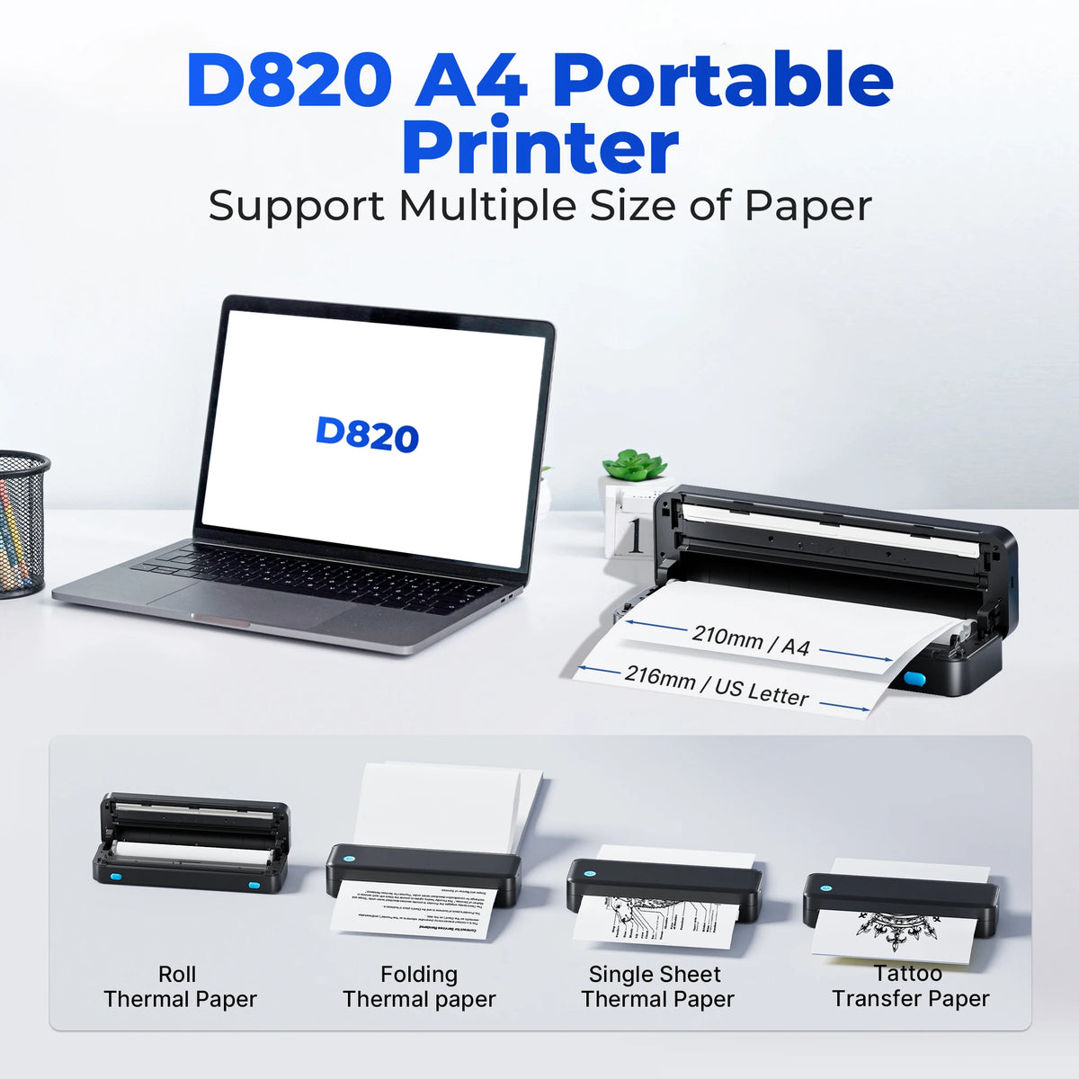POLONO Portable Inkless Thermal Printer