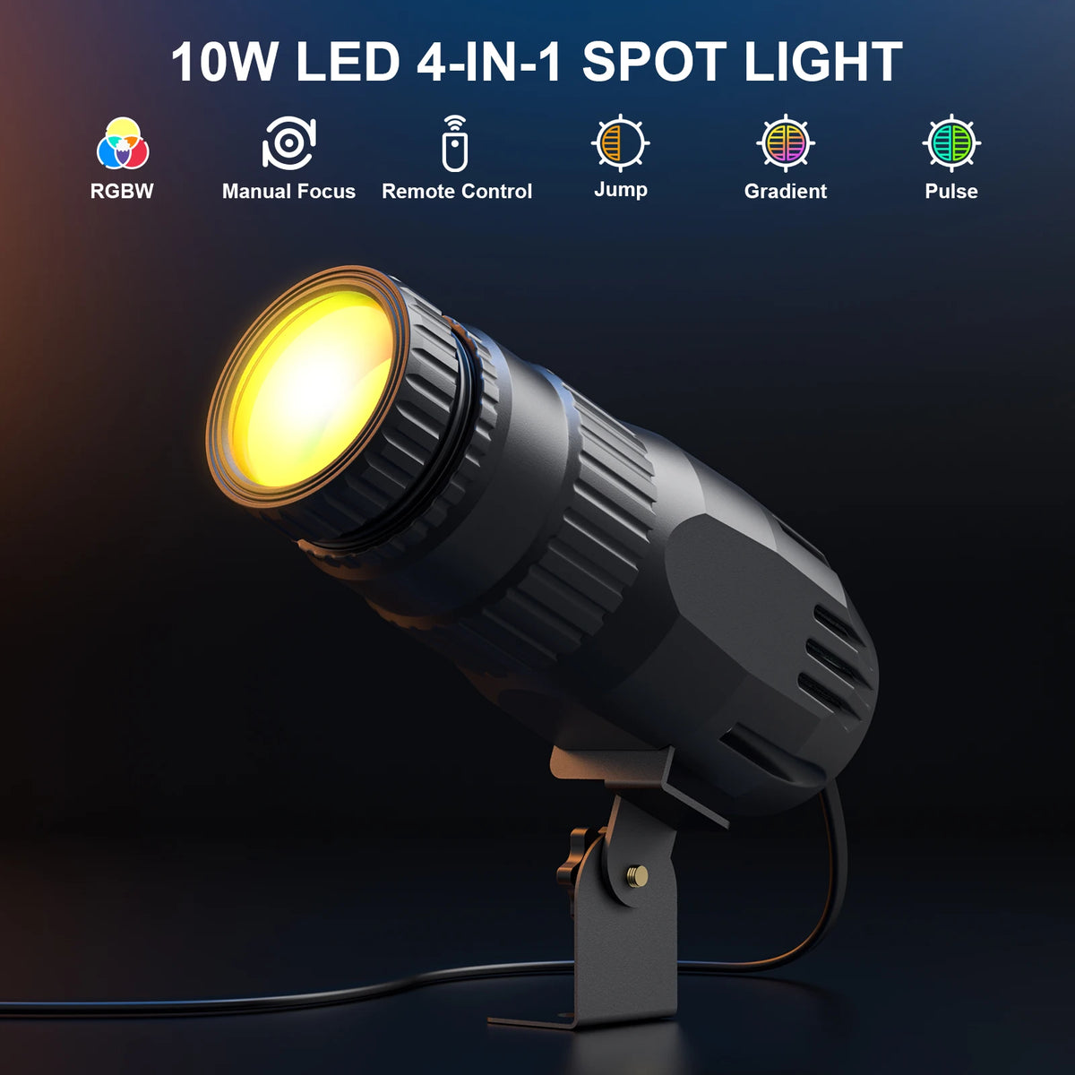 U'King RGBW LED Stage Spotlight With Remote