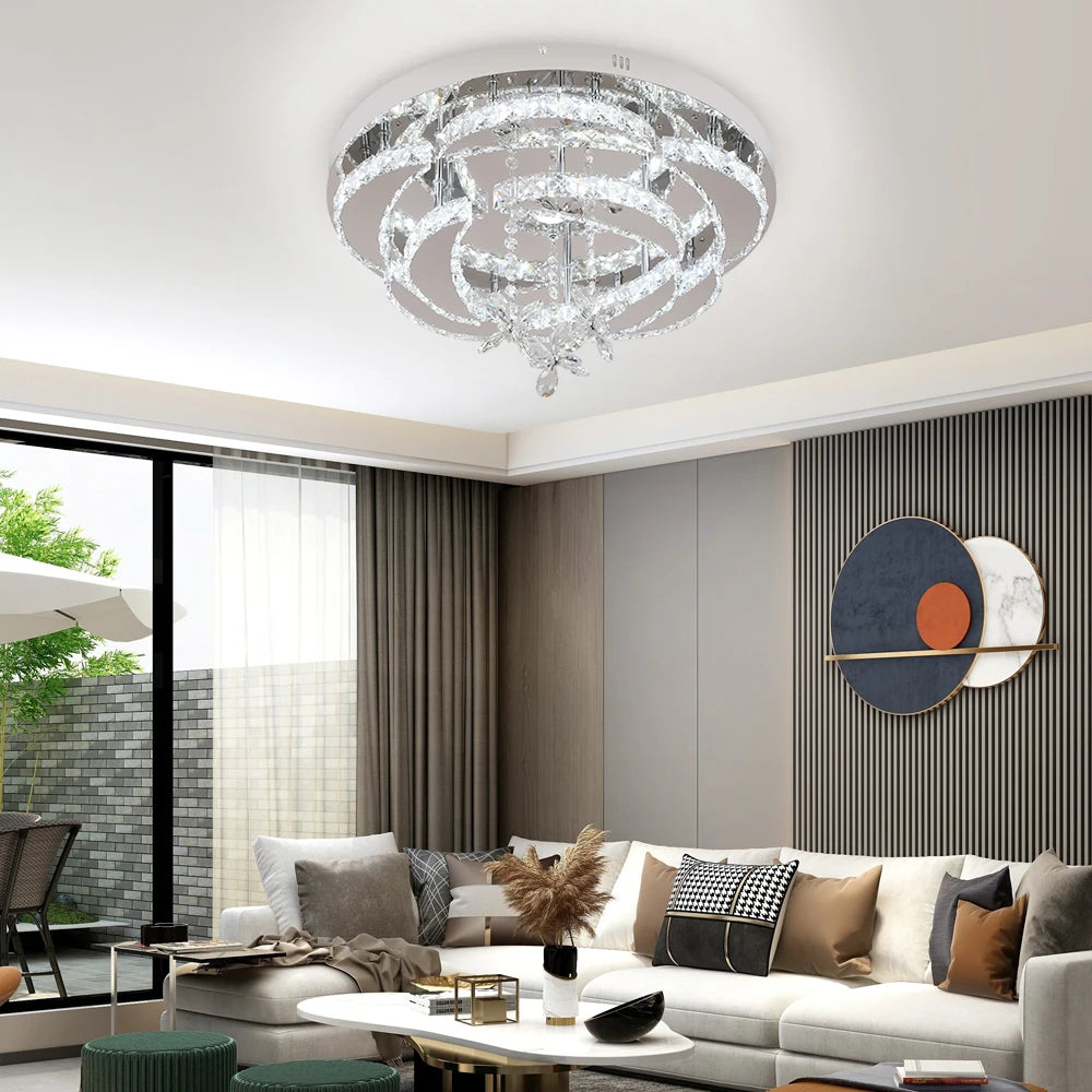 Vetrulus Modern K9 Crystal LED Ceiling Chandelier