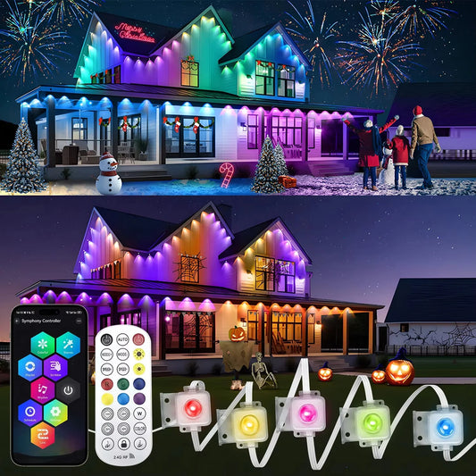 App Controlled Waterproof Outdoor Eaves String Lights