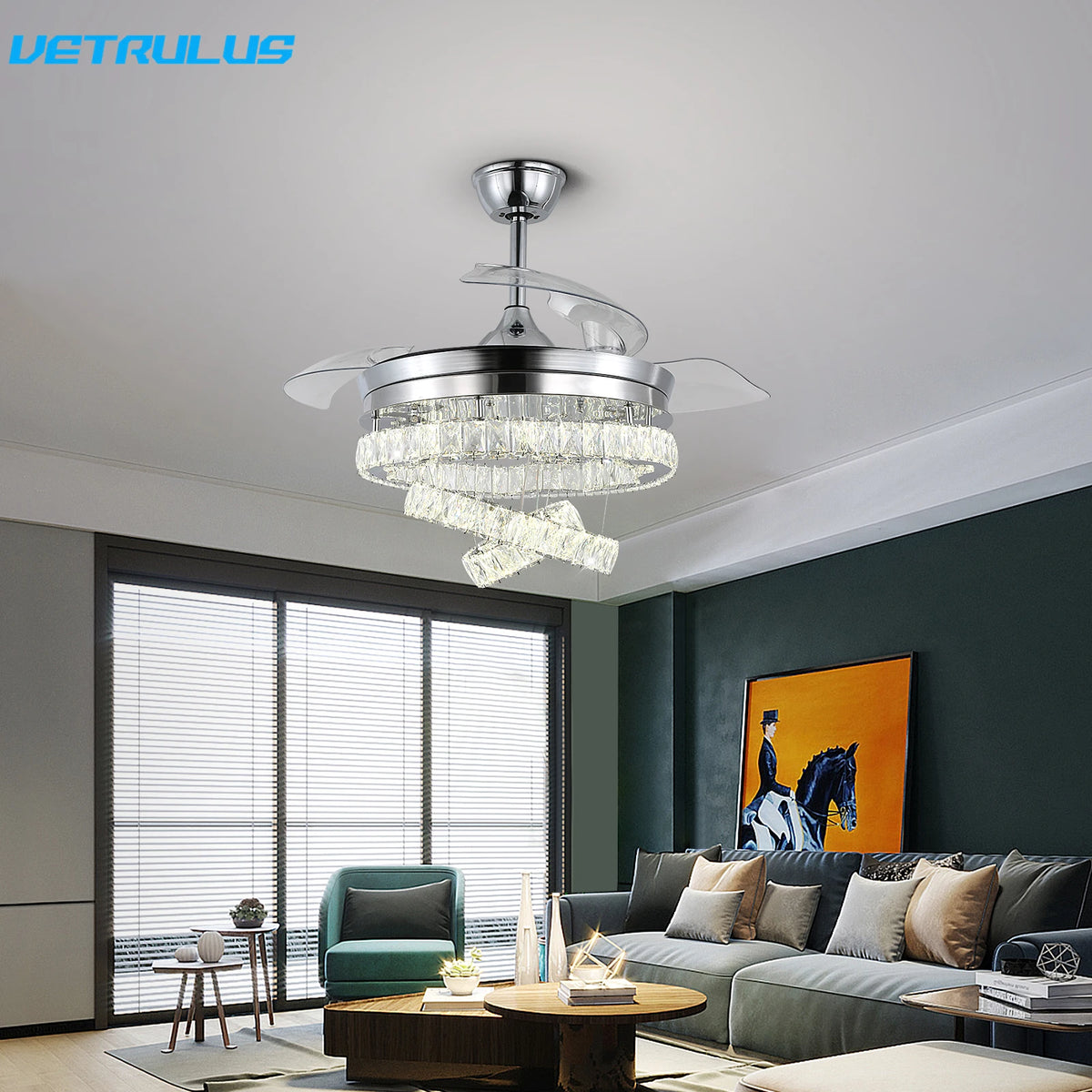 Vetrulus Led Ceiling Fan With Remote Control