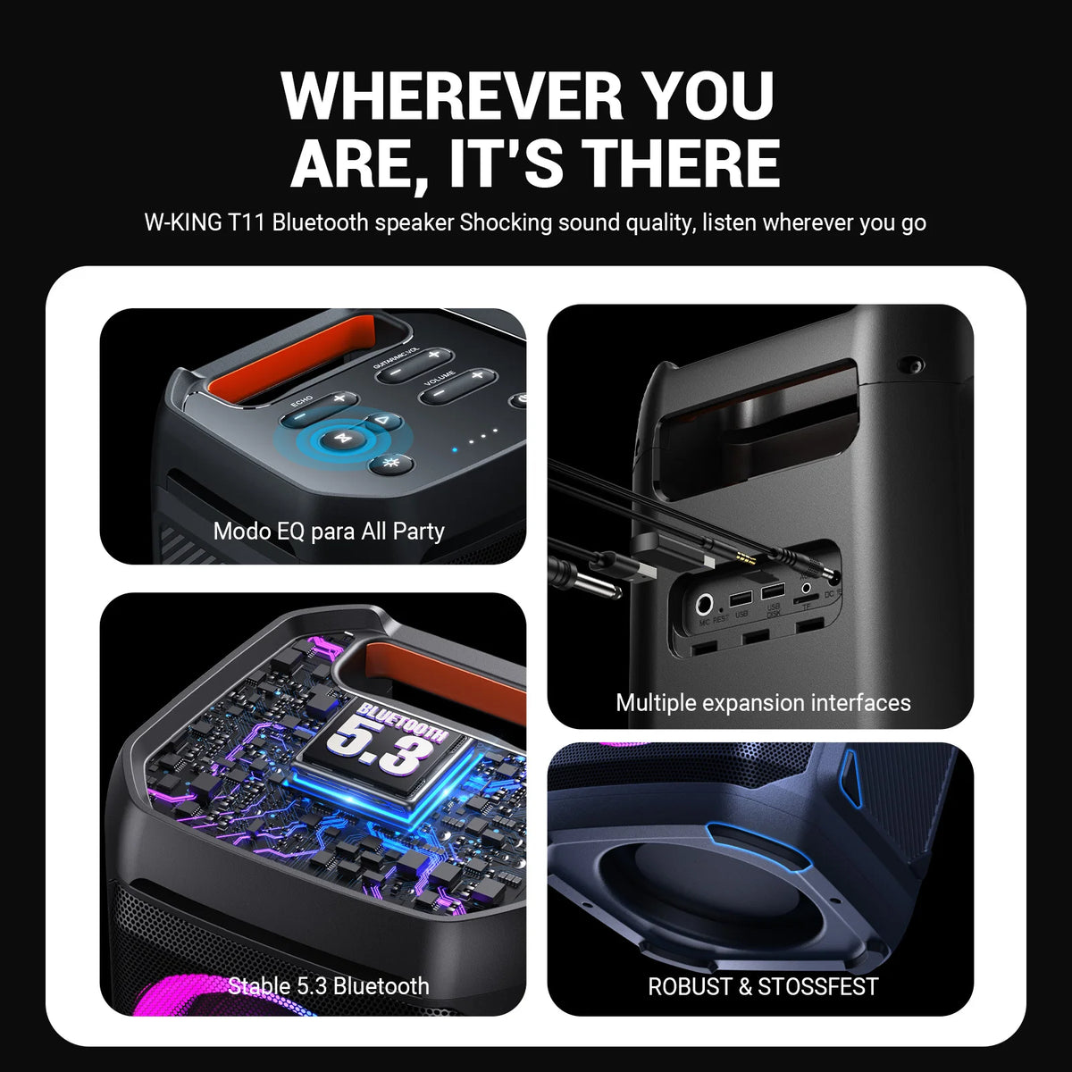 W-King T11 Portable Bluetooth Speaker