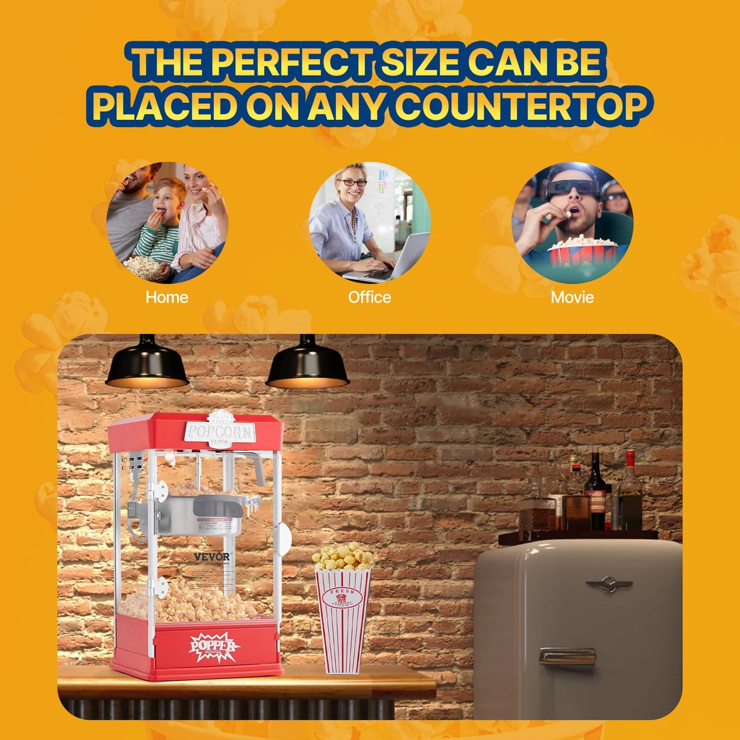 SucceBuy Commercial Popcorn Maker Countertop Machine