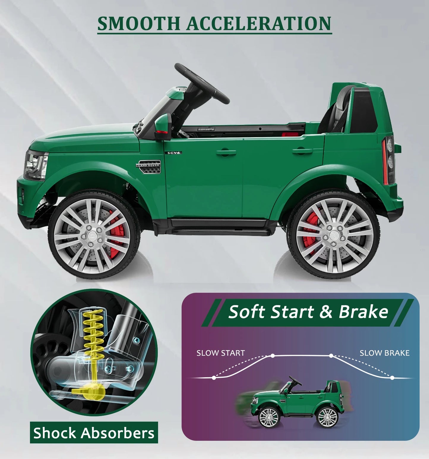 HiMISS 12V Dual-Drive Ride On Car With Remote Control 3-8YRS