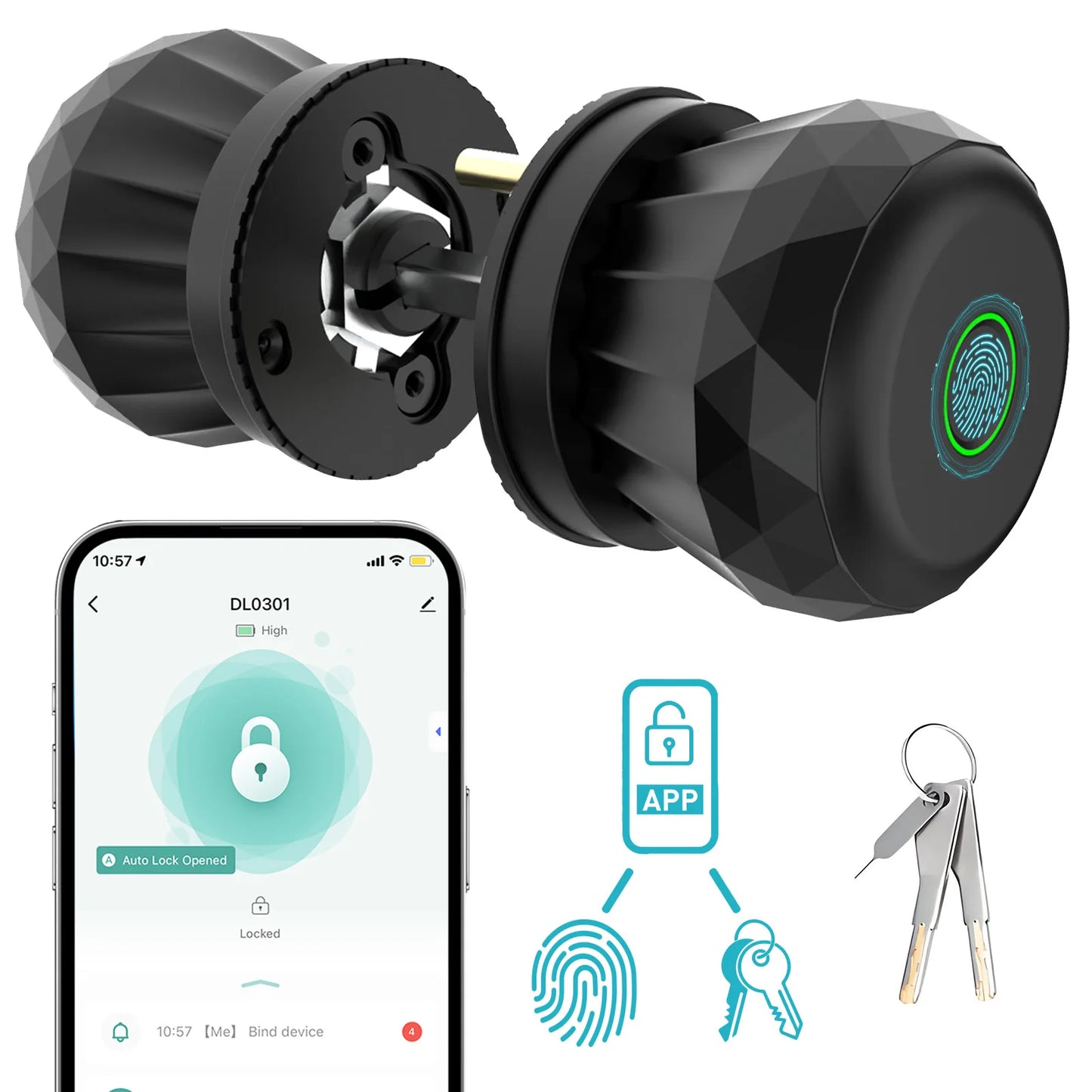 Biometric Fingerprint Door Lock With App Control