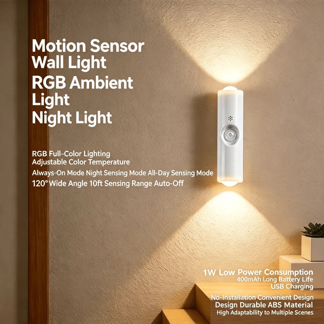 Smart Ambient Wall Light With Motion Sensor