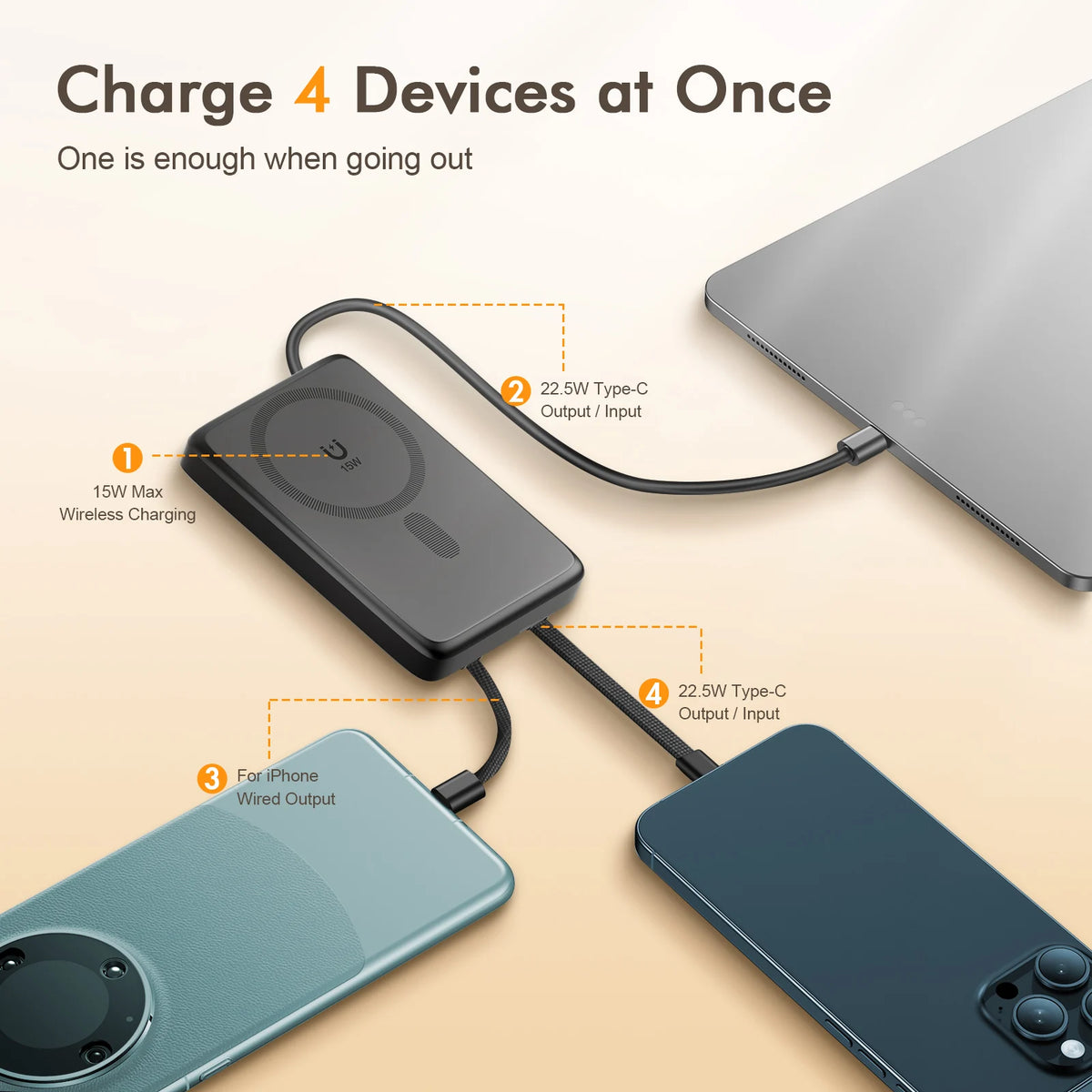 Magnetic Wireless Power Bank Fast Charging Portable Charger