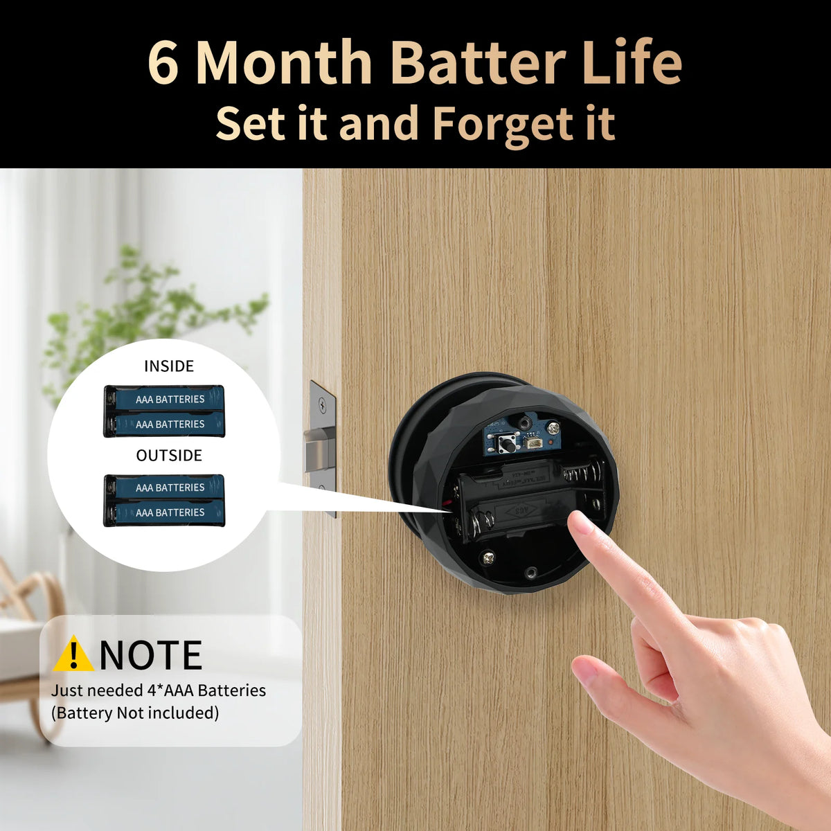 Viladepot Smart Door Lock With Fingerprint Entry