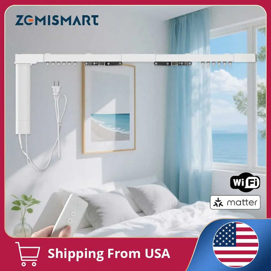 Zemismart Matter Over WiFi Smart Curtain Sliding Track Motor