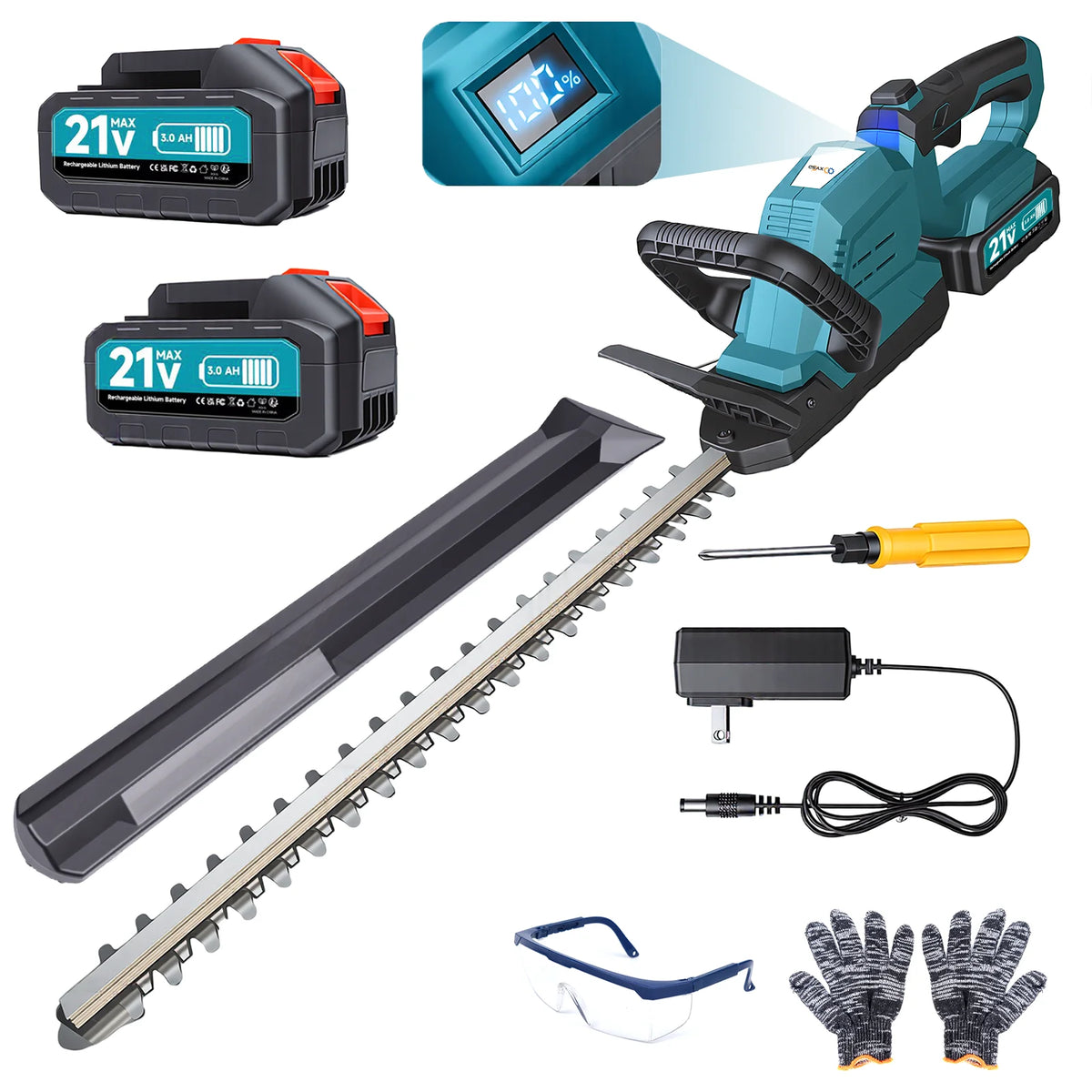 XYSD Cordless Hedge Trimmer With Rotatable Head