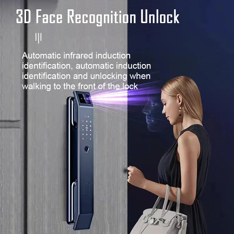 YKESDL 3D Face Recognition Door Lock With Camera