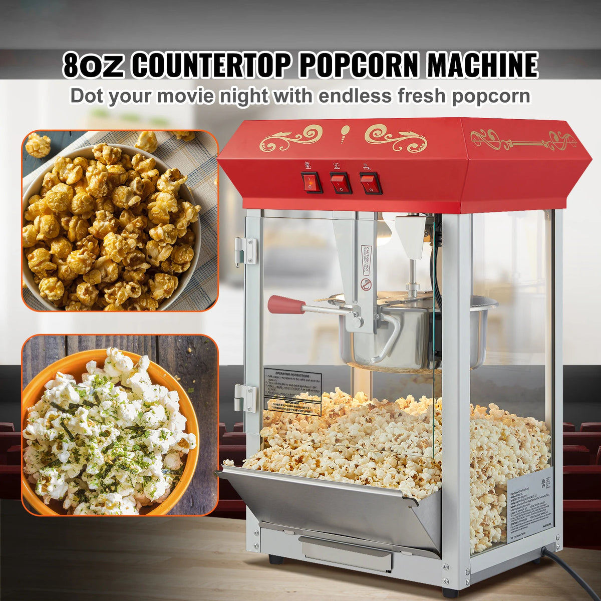 SucceBuy Commercial Electric Popcorn Maker
