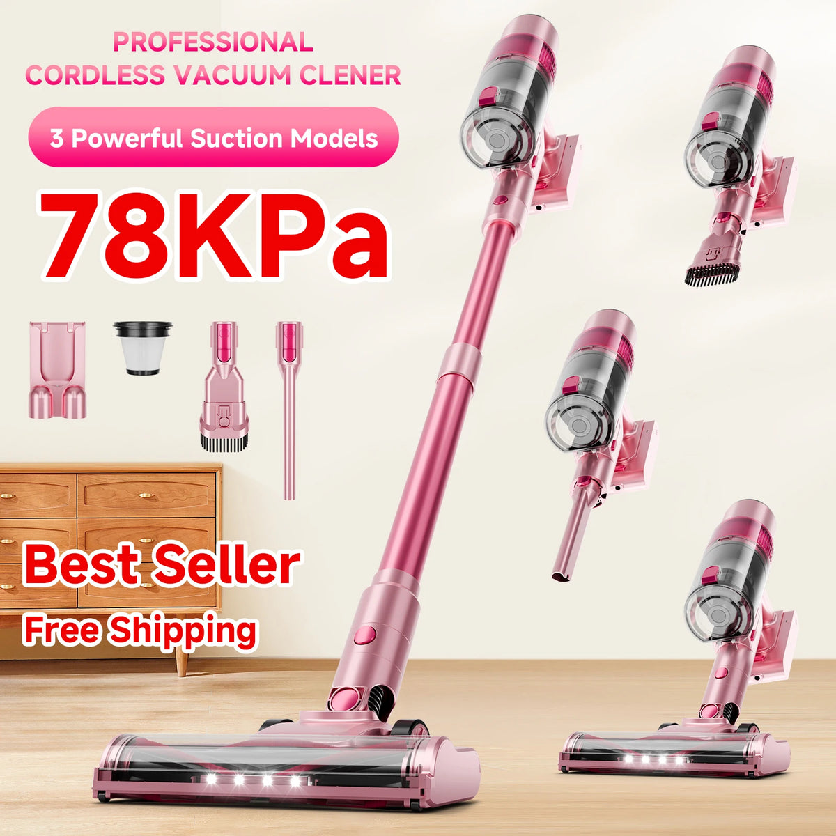Honki Cordless Stick Vacuum Cleaner for Pet Hair and Floors