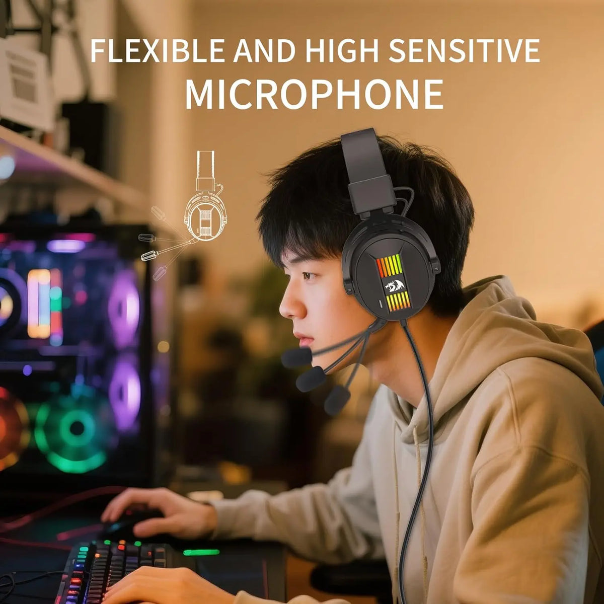Redragon H375 Wired Gaming Headset With Mic