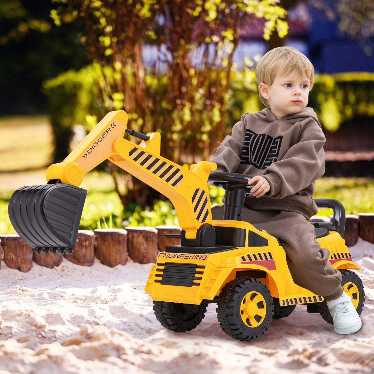 Multigot Kids Ride On Excavator Toy With Engine Sound