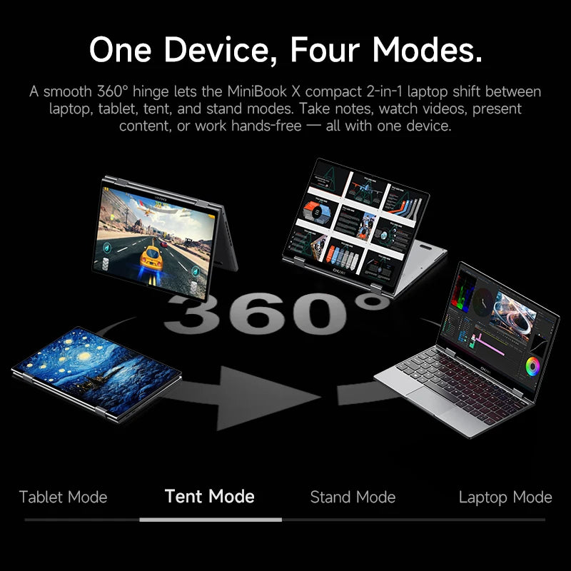 CHUWI MiniBook X Touchscreen Two In One Laptop