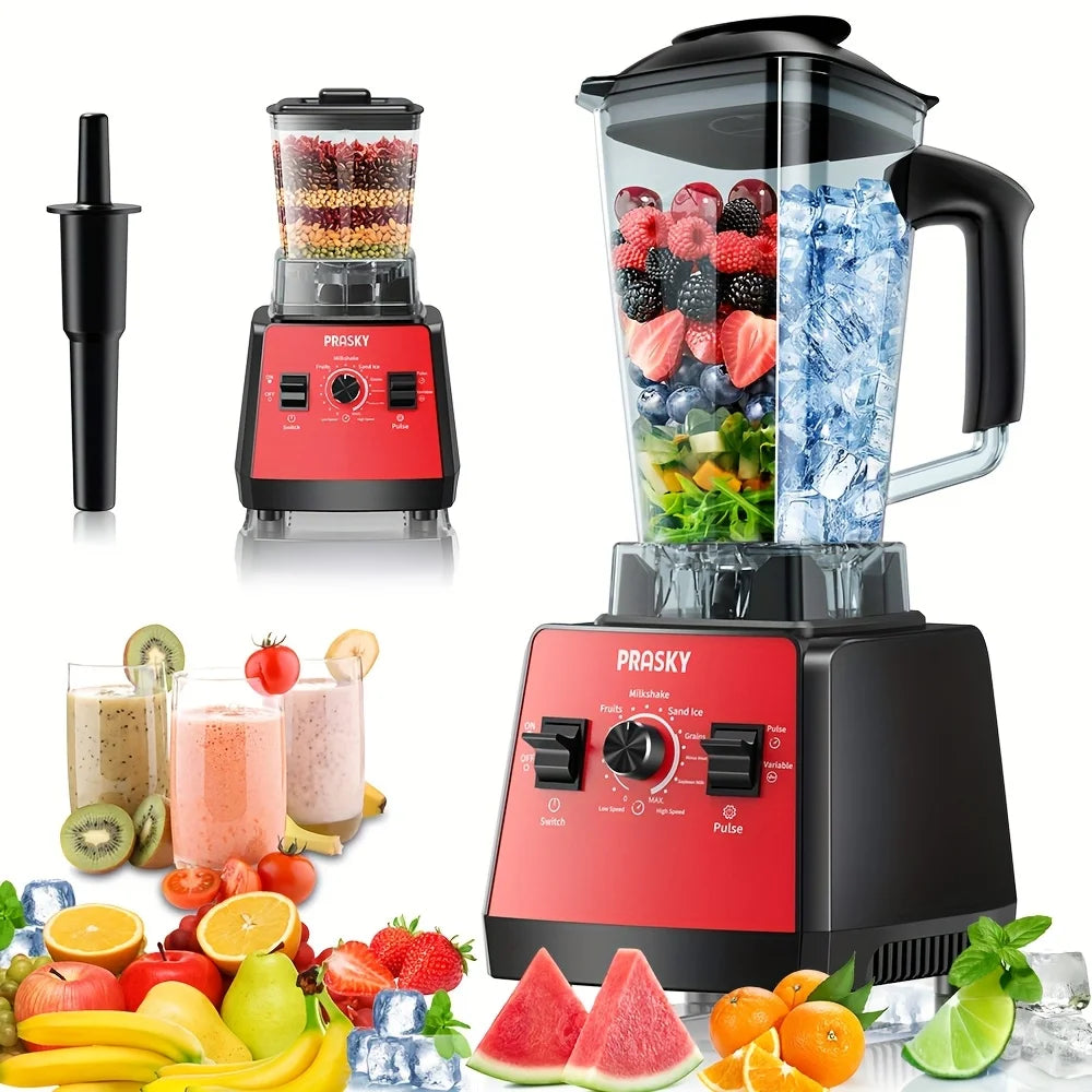 Prasky 2400W High Speed Blender And Grinder Combo