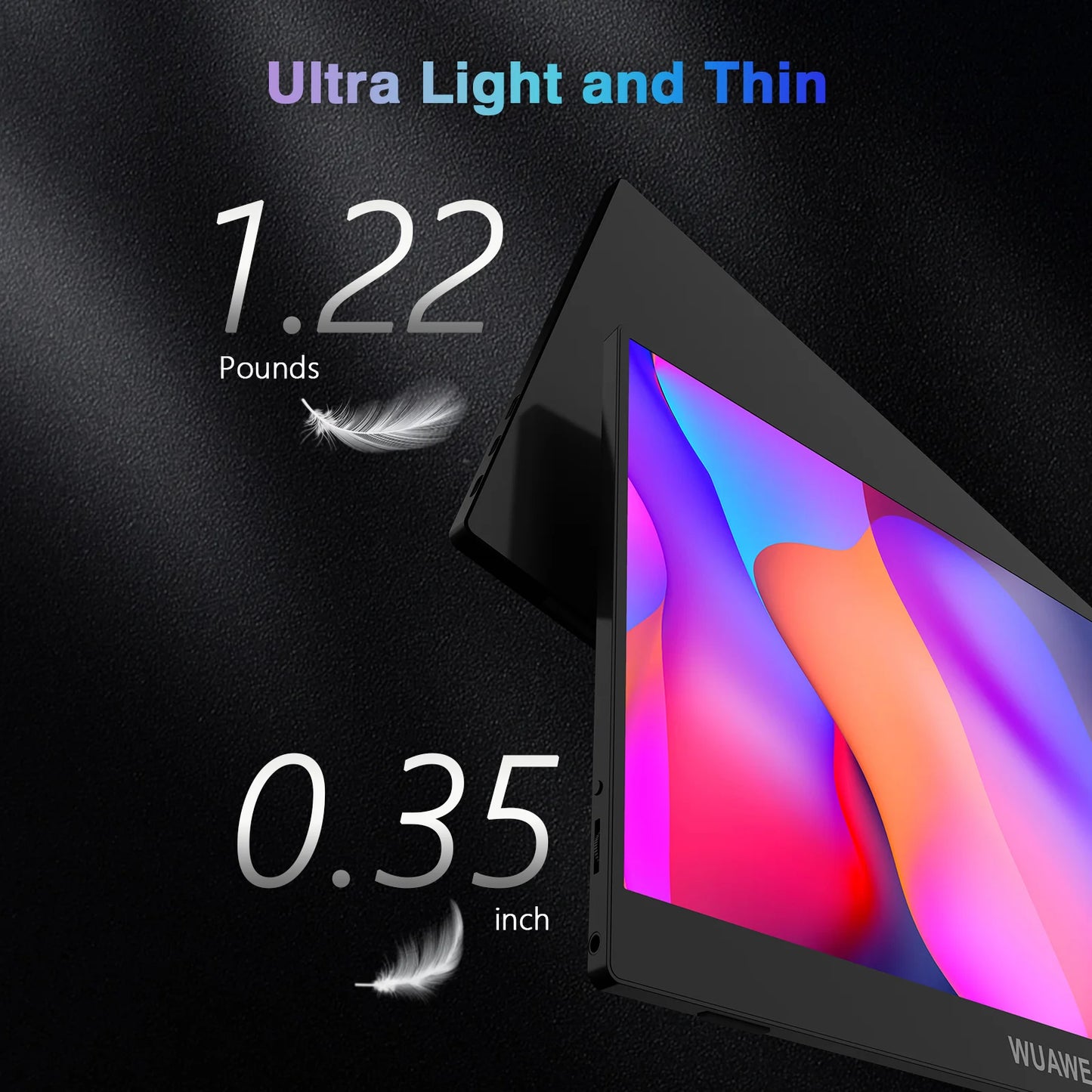 WUAWE Portable Monitor USB C HDMI Travel Display