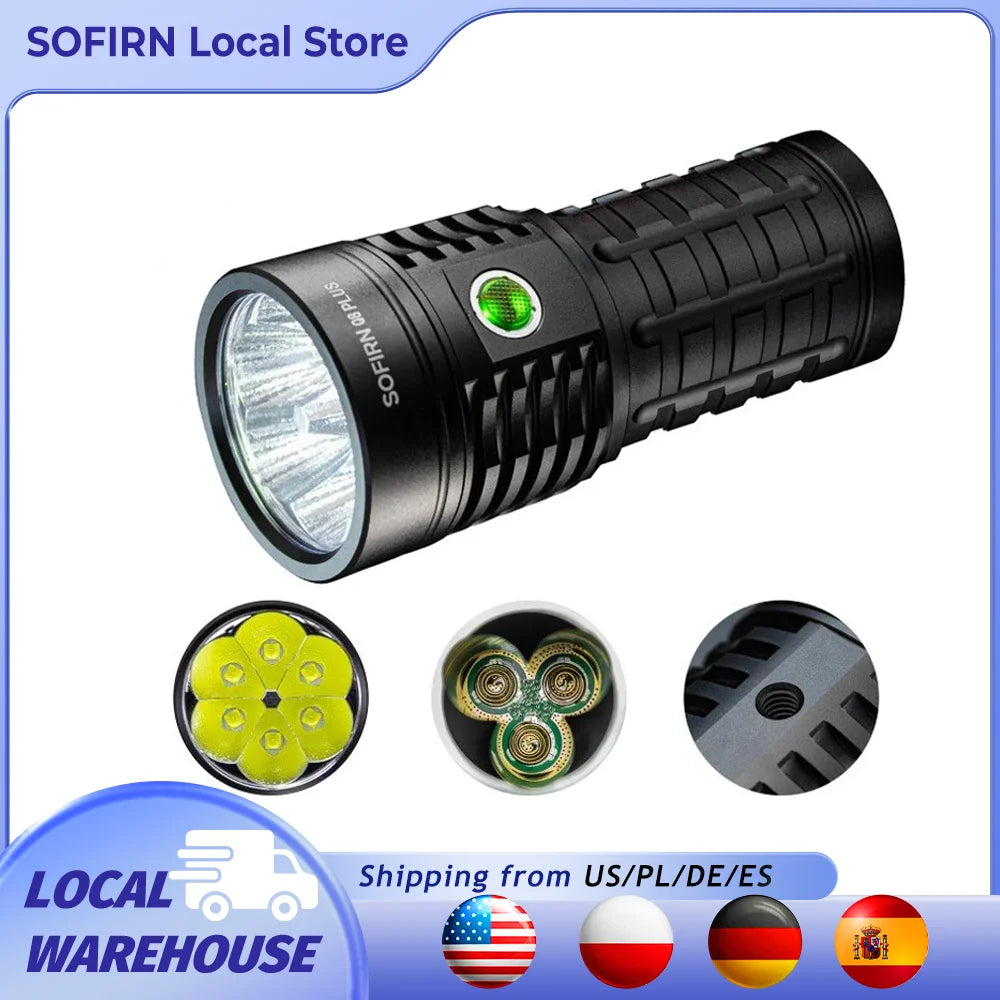 Sofirn Q8 Plus Powerful Rechargeable LED Flashlight
