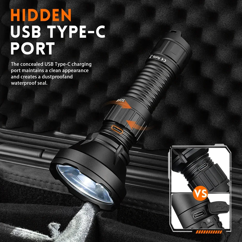Sofirn SF26 Rechargeable Tactical LED Flashlight