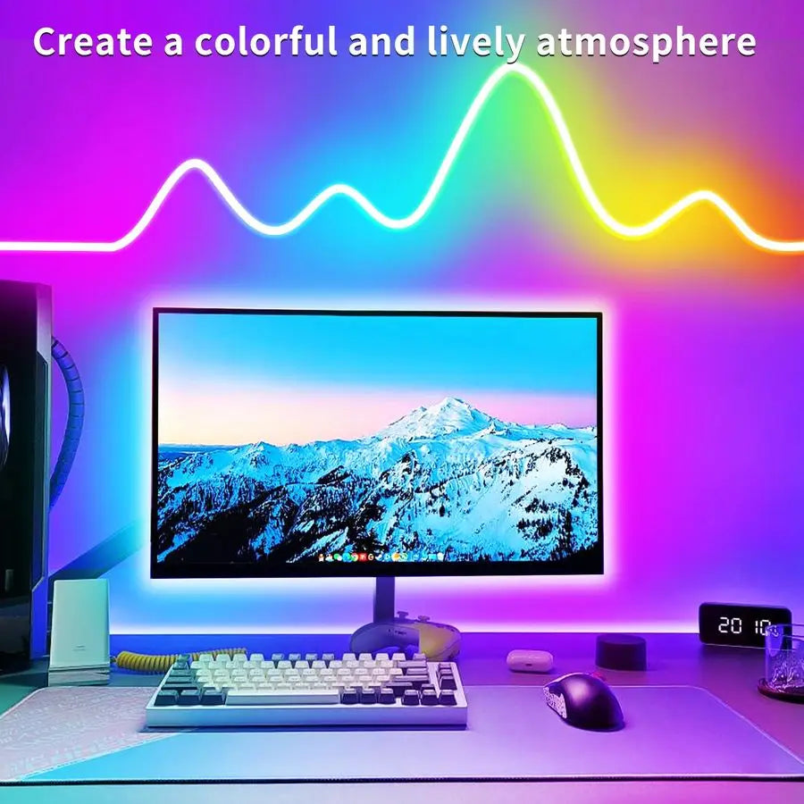 RGB LED Neon Rope Lights With Remote App Control