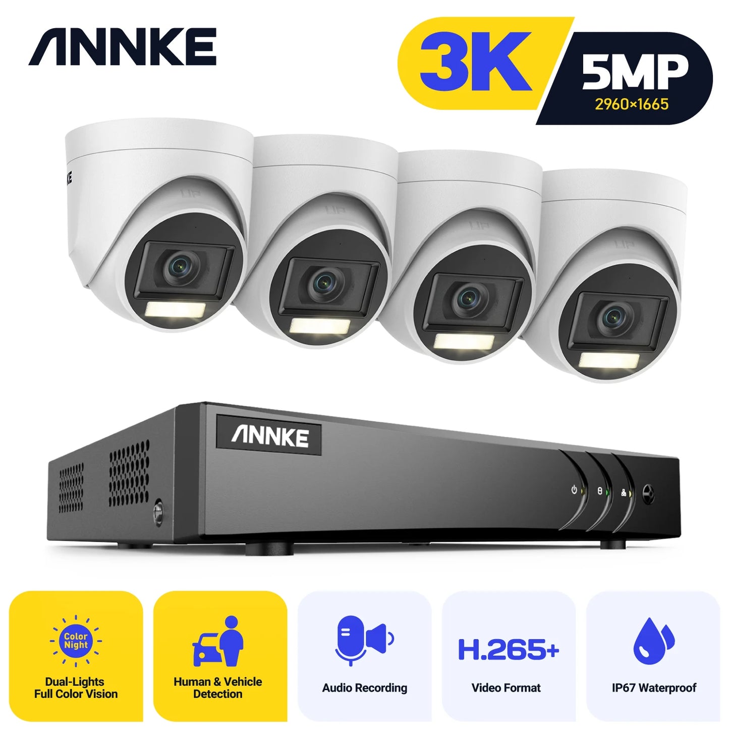 ANNKE 8CH 5MP Smart Dual Lights CCTV Kit