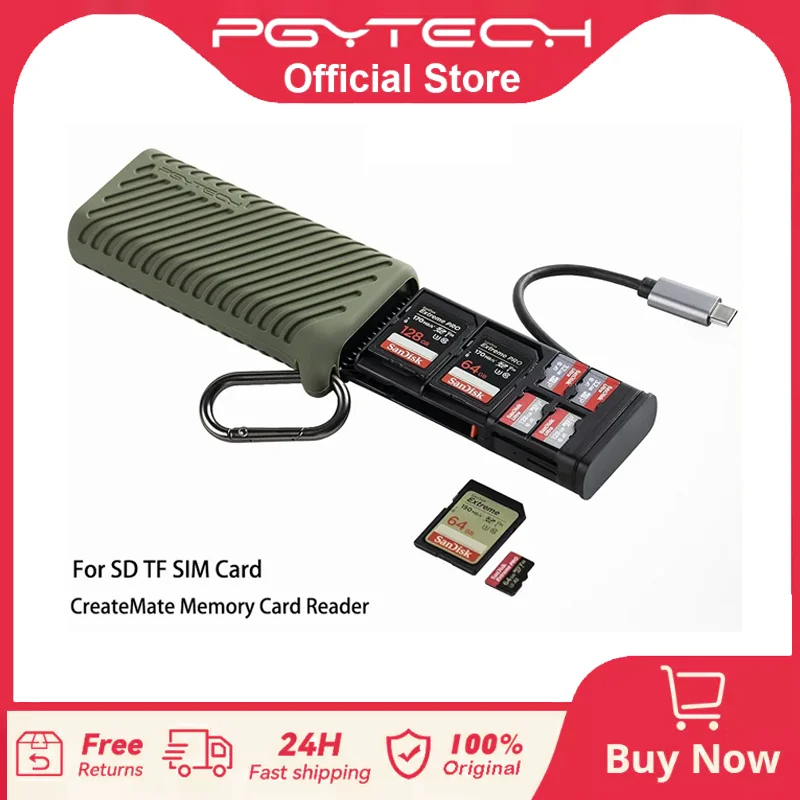 PGYTECH CreateMate Memory Card Reader USB C Adapter
