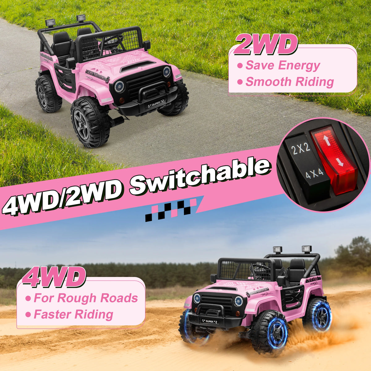 Joyracer 4WD Two Seater Electric Ride On Truck