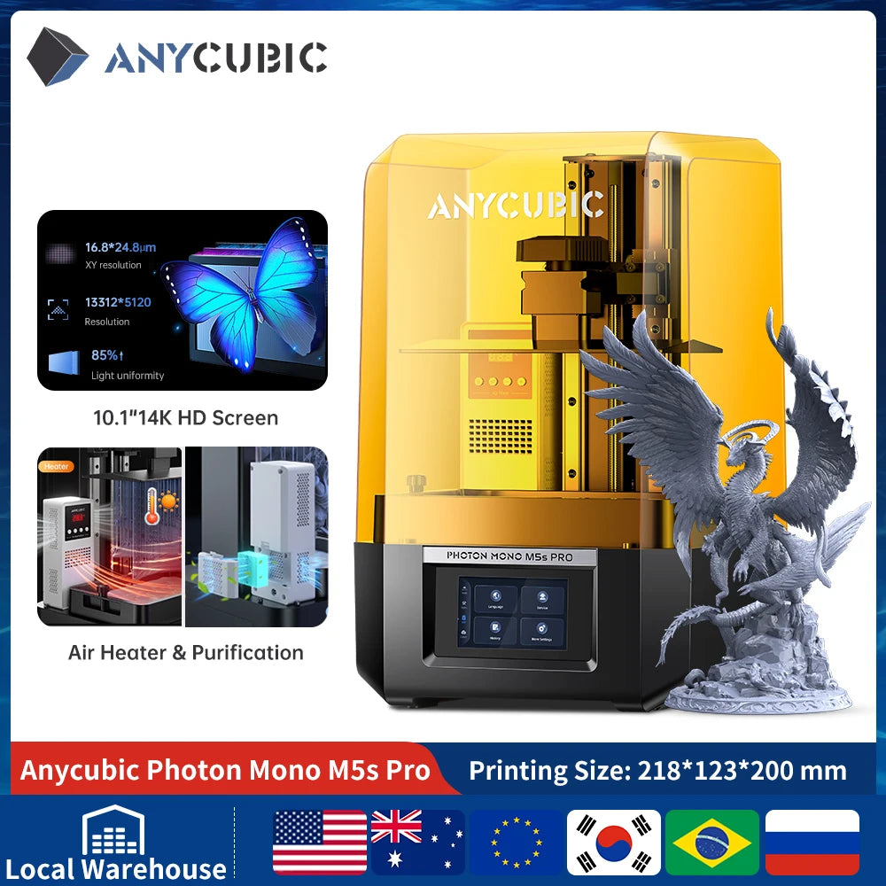 ANYCUBIC DLP SLA LCD Resin 3D Printer Photon Mono 4, Photon Mono M7, M7 Pro, Photon P1, Photon P1 Max, Wash and Cure 3 Plus, Max