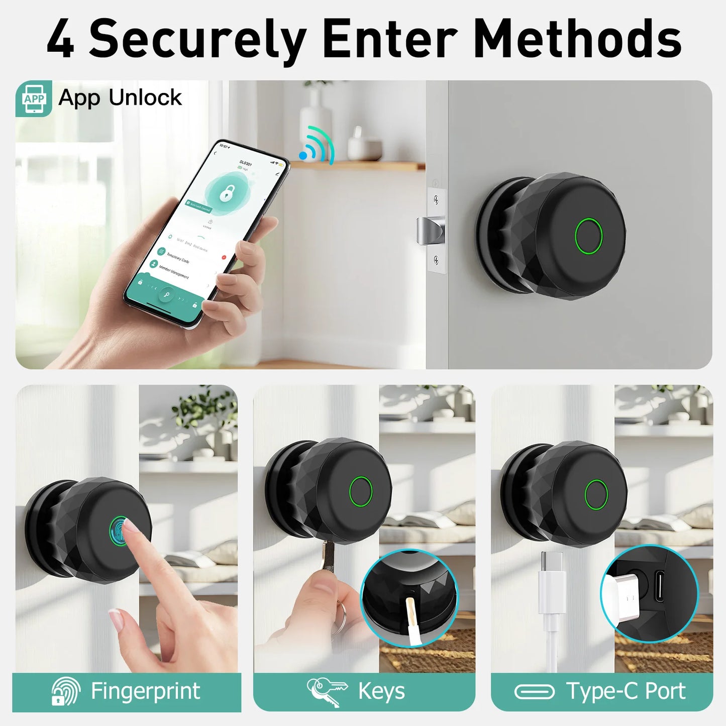 Biometric Fingerprint Door Lock With App Control
