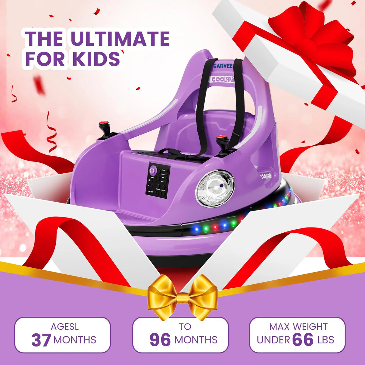 HiMiss Kids Electric Bumper Car Ride On Toy