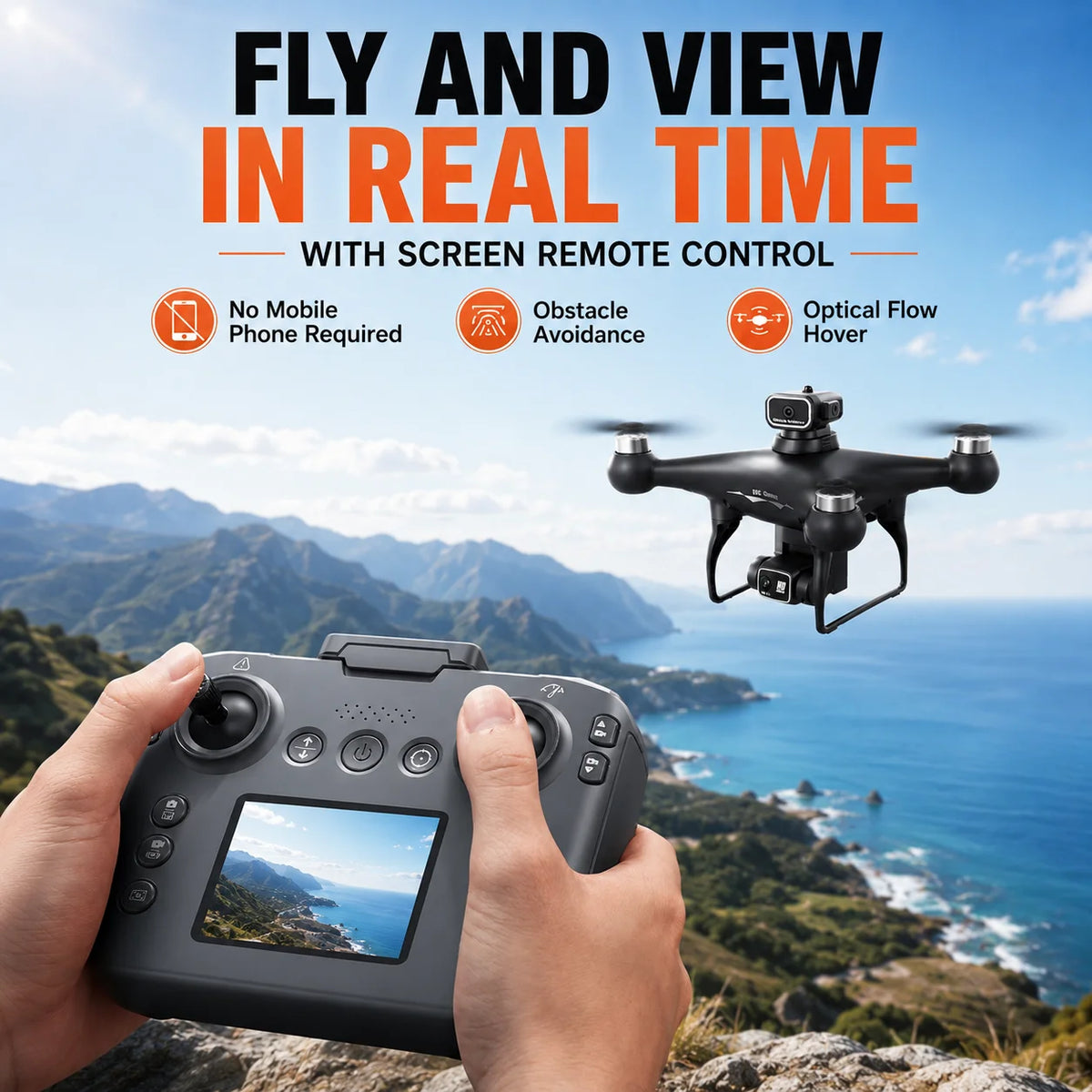 ZNLYRION RC Drone With Brushless Motor And Wifi Camera