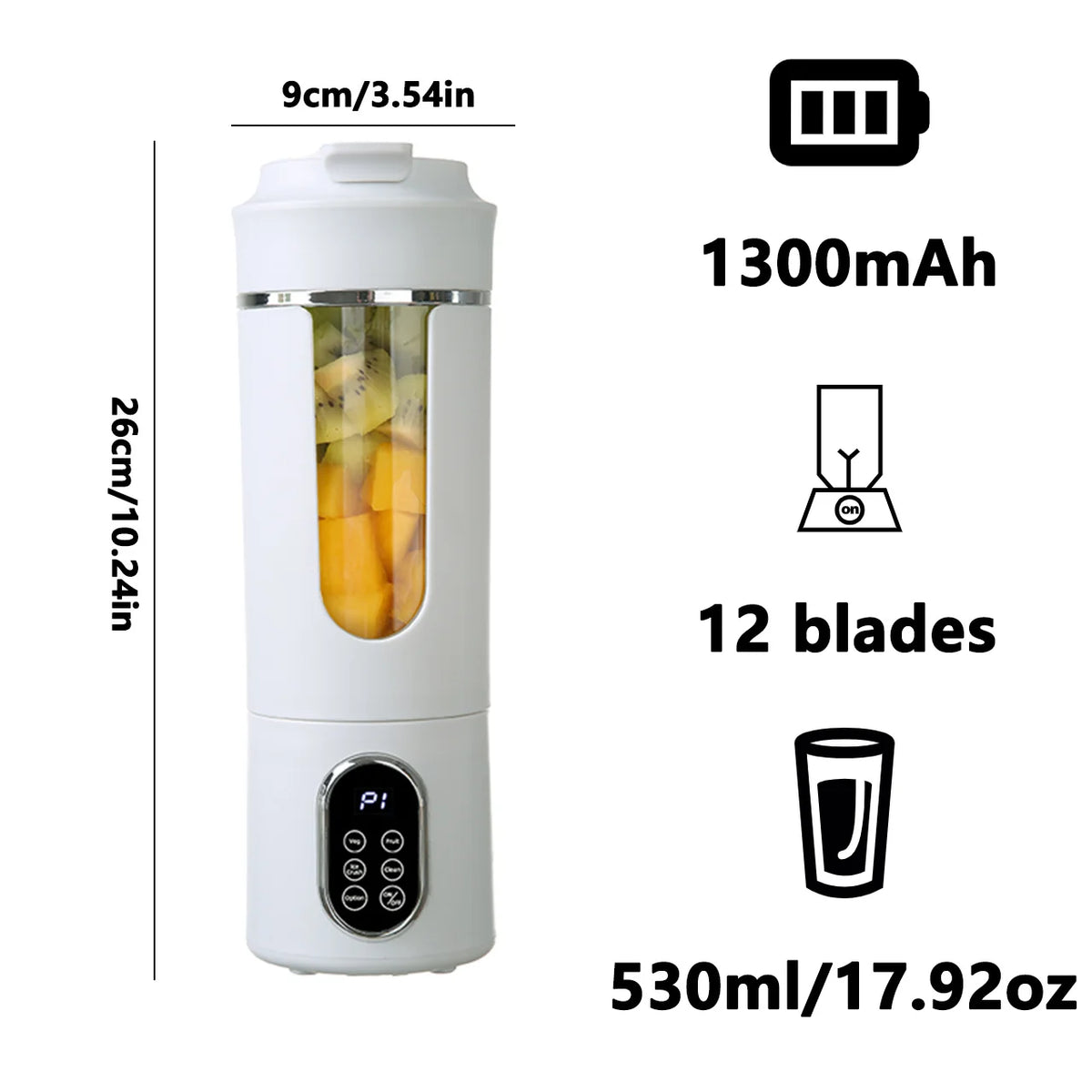 Crearoma Portable Blender With Stainless Steel Blades