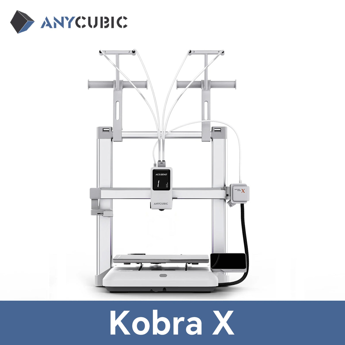 ANYCUIBC Kobra X FDM 3D Printer Multi-Material Printing 4color Built In 600mm/s Max High Speed Printer AI Assistance 3d Printer